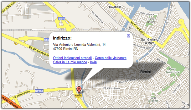 mappa della sede a rimini - MARESI